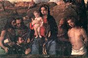BELLINI, Giovanni Madonna and Child with Four Saints and Donator Sweden oil painting reproduction